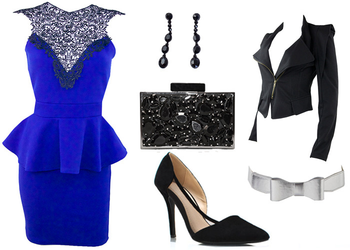 how to wear peplum dress, how to wear cobalt blue, pretty doll rock, blog