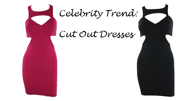 fushia pink cut out dresses, black cut out dresses, fall trend 2013, pretty doll rock blog, celebrity trend